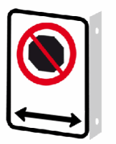 Arrêt interdit des 2 côtés recto-verso